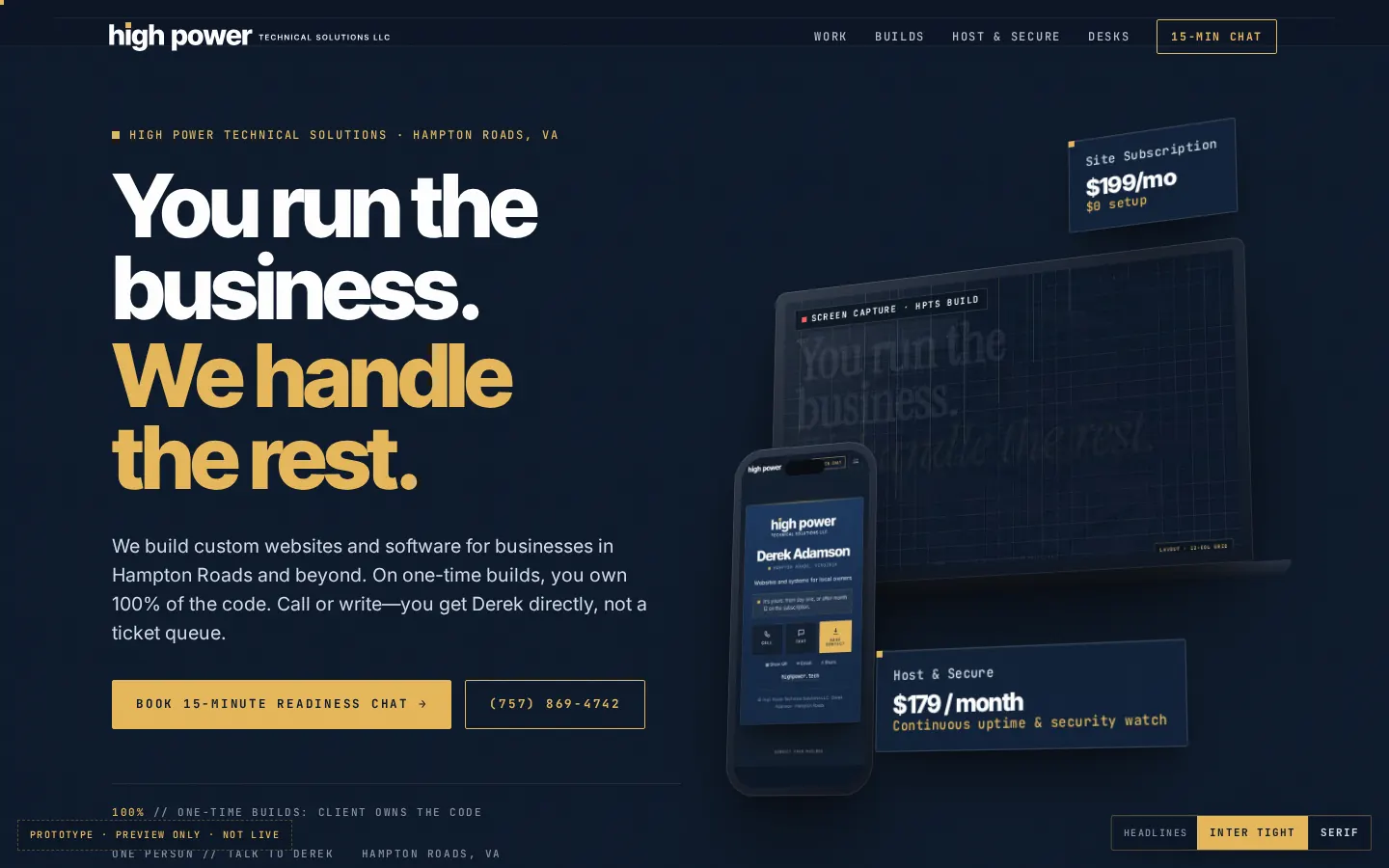 After: the new highpower.tech homepage